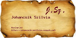 Johancsik Szilvia névjegykártya
